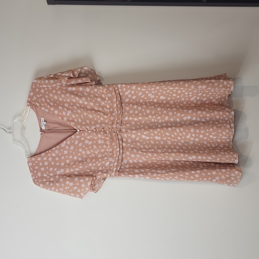 MADEWELL Ruched-Waist Mini Dress in Star Shower L3444